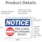 Signmission Pool Closed No Lifeguard On Duty Sign With Symbol, 10 in W x Rectangle, Vinyl Decal OS-2PACK-NS-D-710-L-17677 - alternate 3